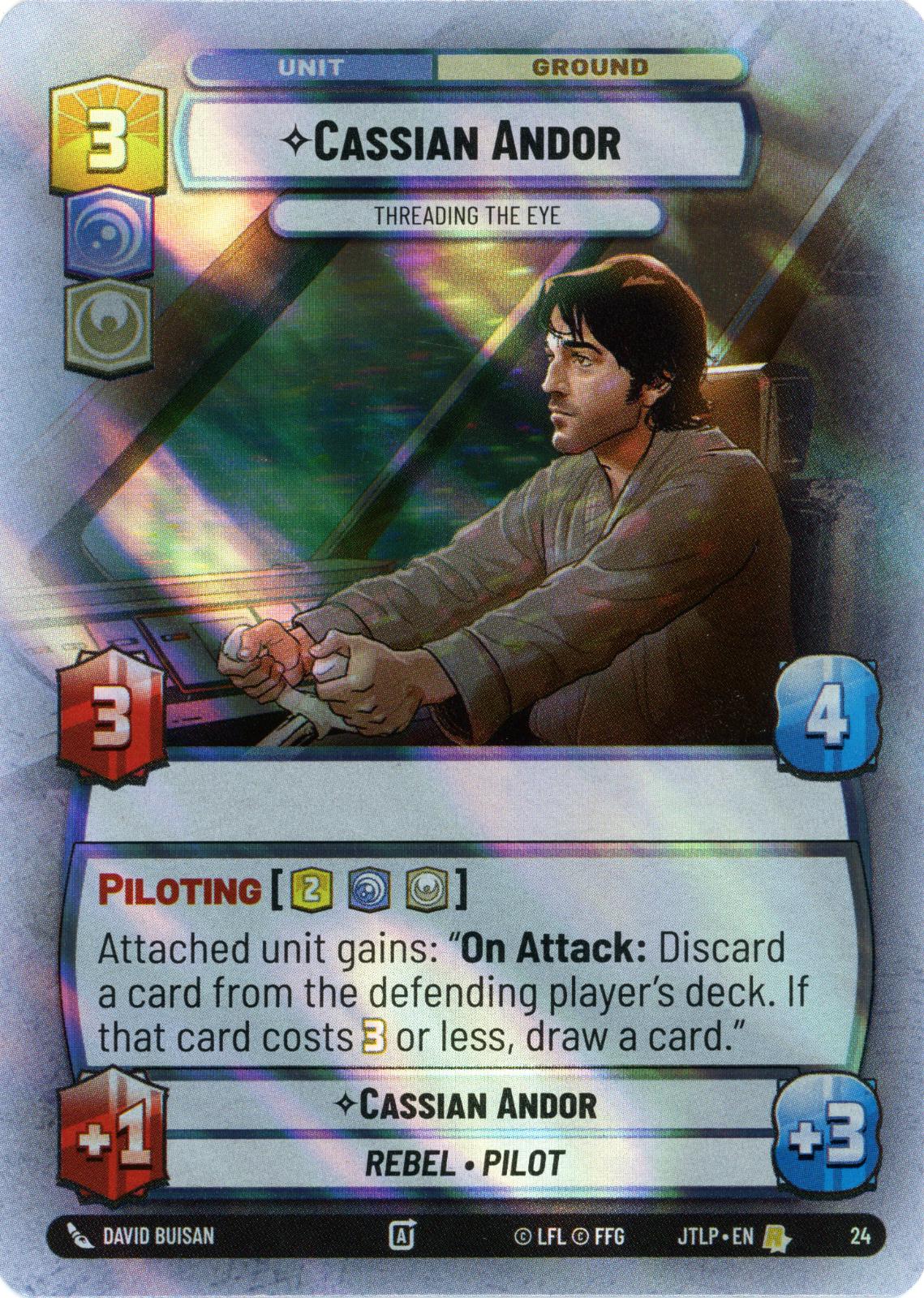 Cassian Andor - Threading The Eye [Weekly Play Promo Foil] #24