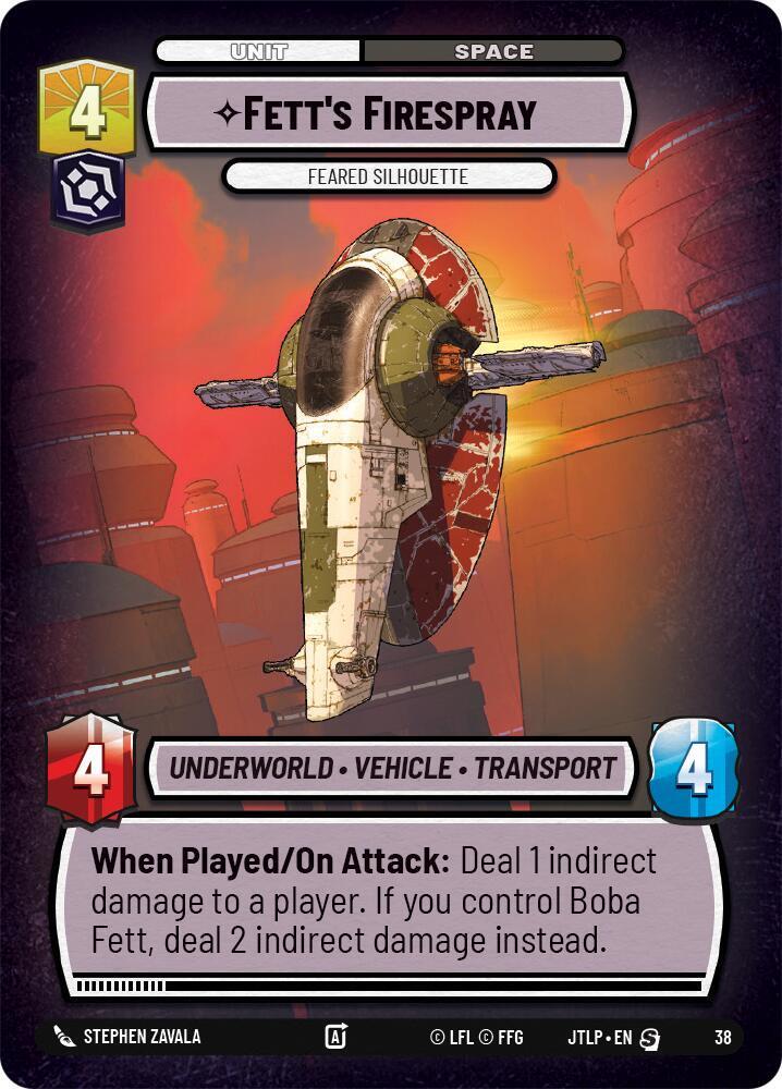 Fett's Firespray - Feared Silhouette [Weekly Play Promo Foil] #38