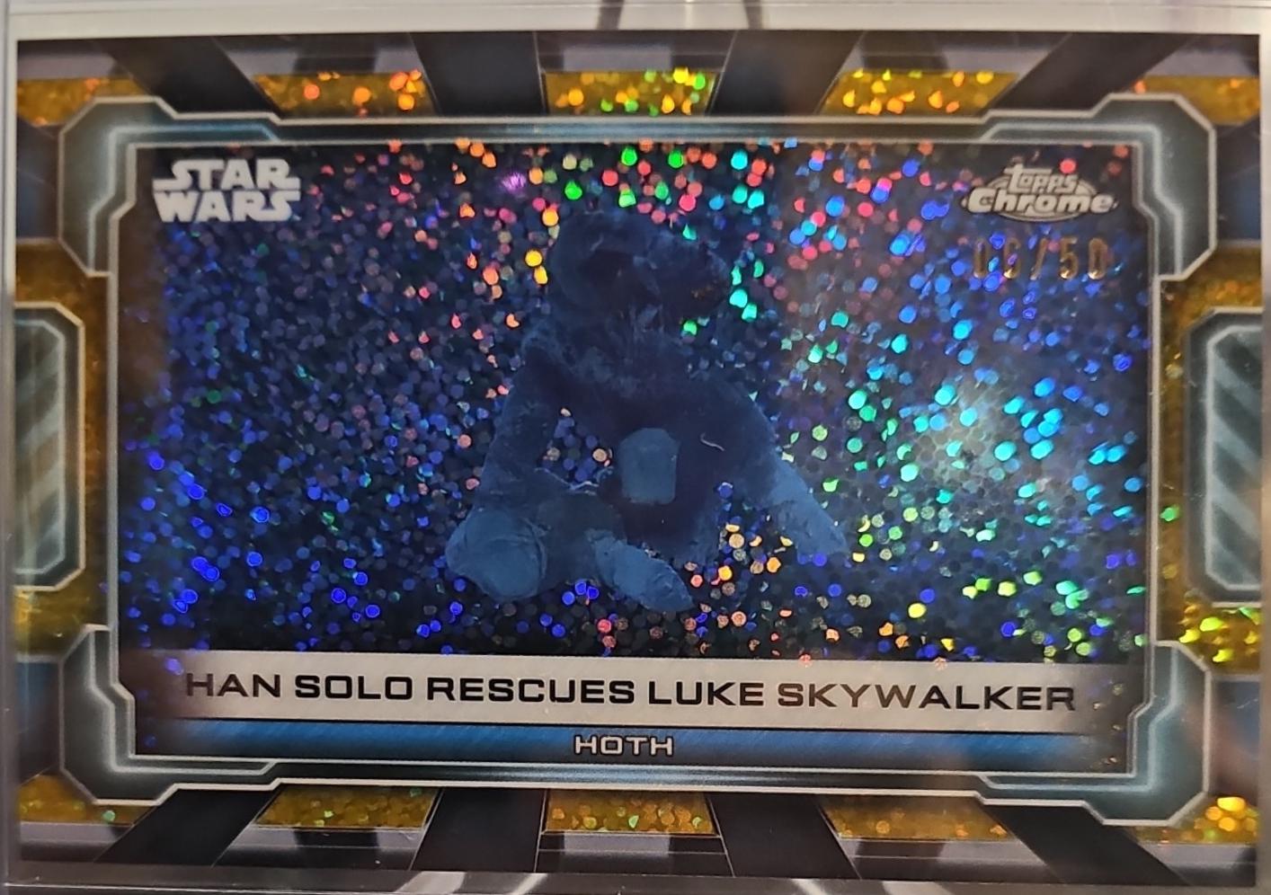 Han Solo rescues Luke Skywalker [Gold Galactic Dust Refractor] #GE-25