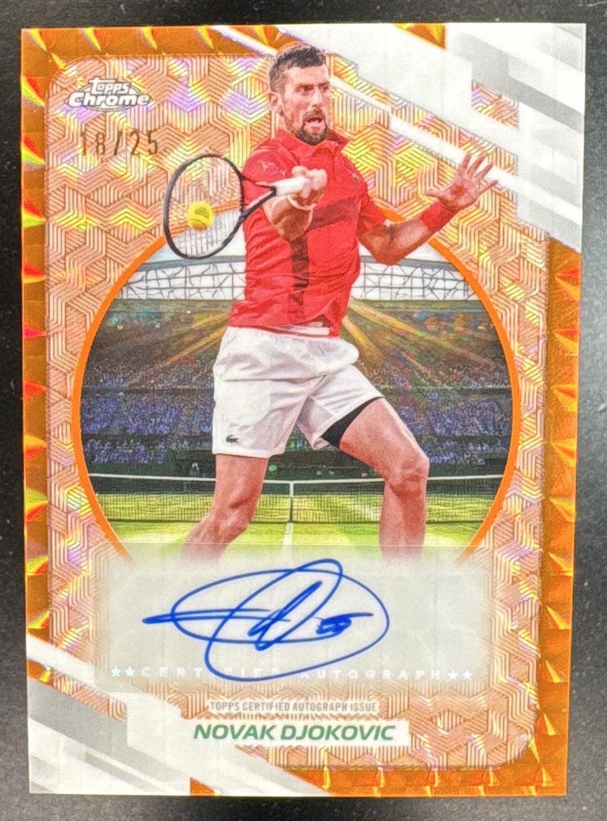 Novak Djokovic [Orange Geometric Refractor] #AO-NDC