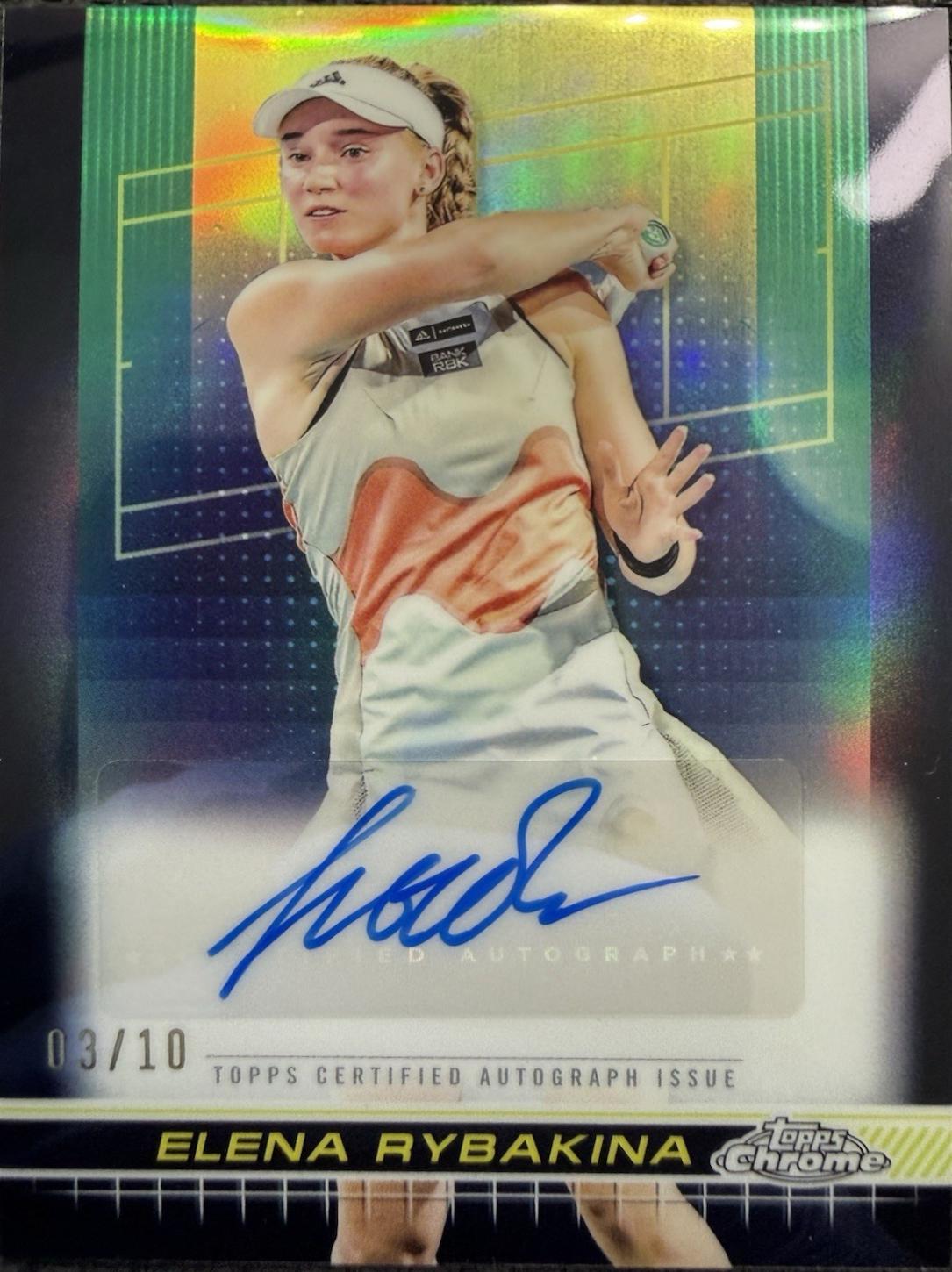 Elena Rybakina [Black Refractor] #TCA-ERA