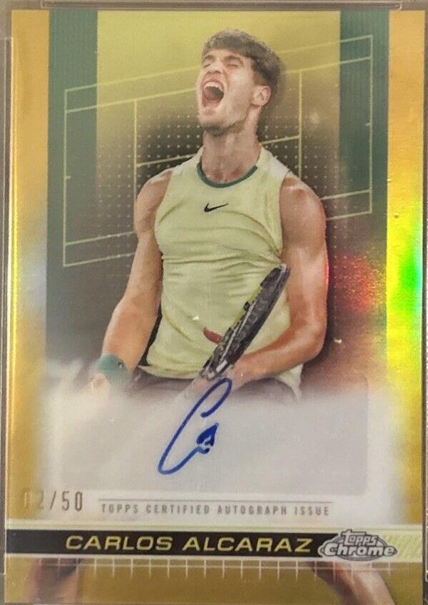 Carlos Alcaraz [Gold Refractor] #AIV-CAZ