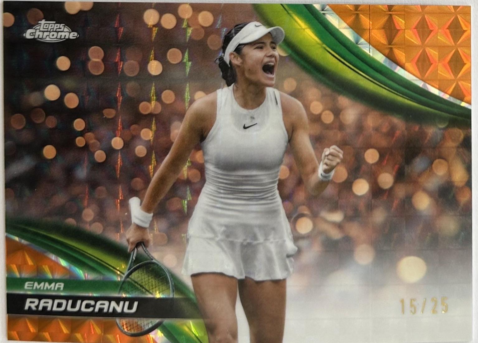 Emma Raducanu [Orange Geometric Refractor] #79