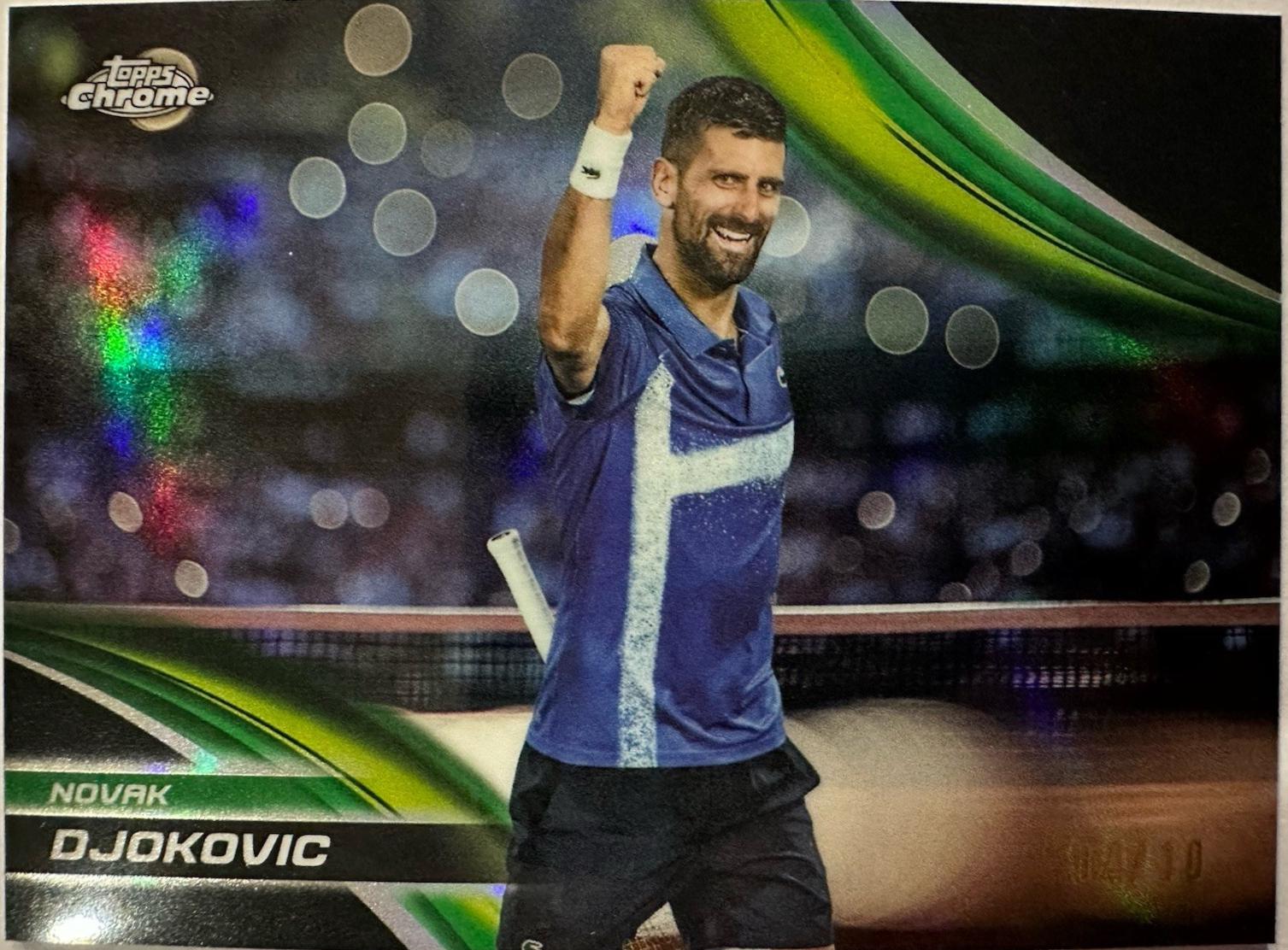Novak Djokovic [Black Refractor] #100