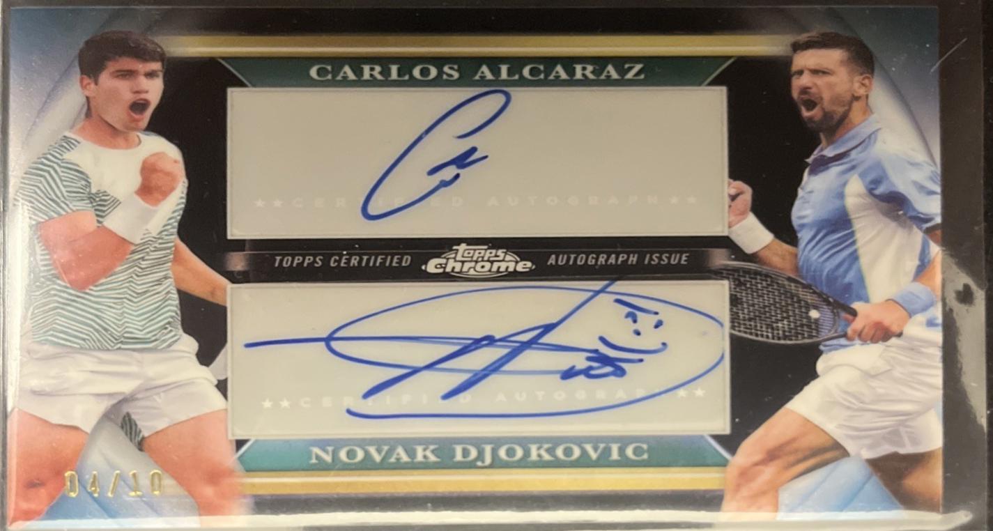 Novak Djokovic / Carlos Alcaraz [Black Refractor] #CDA-AD