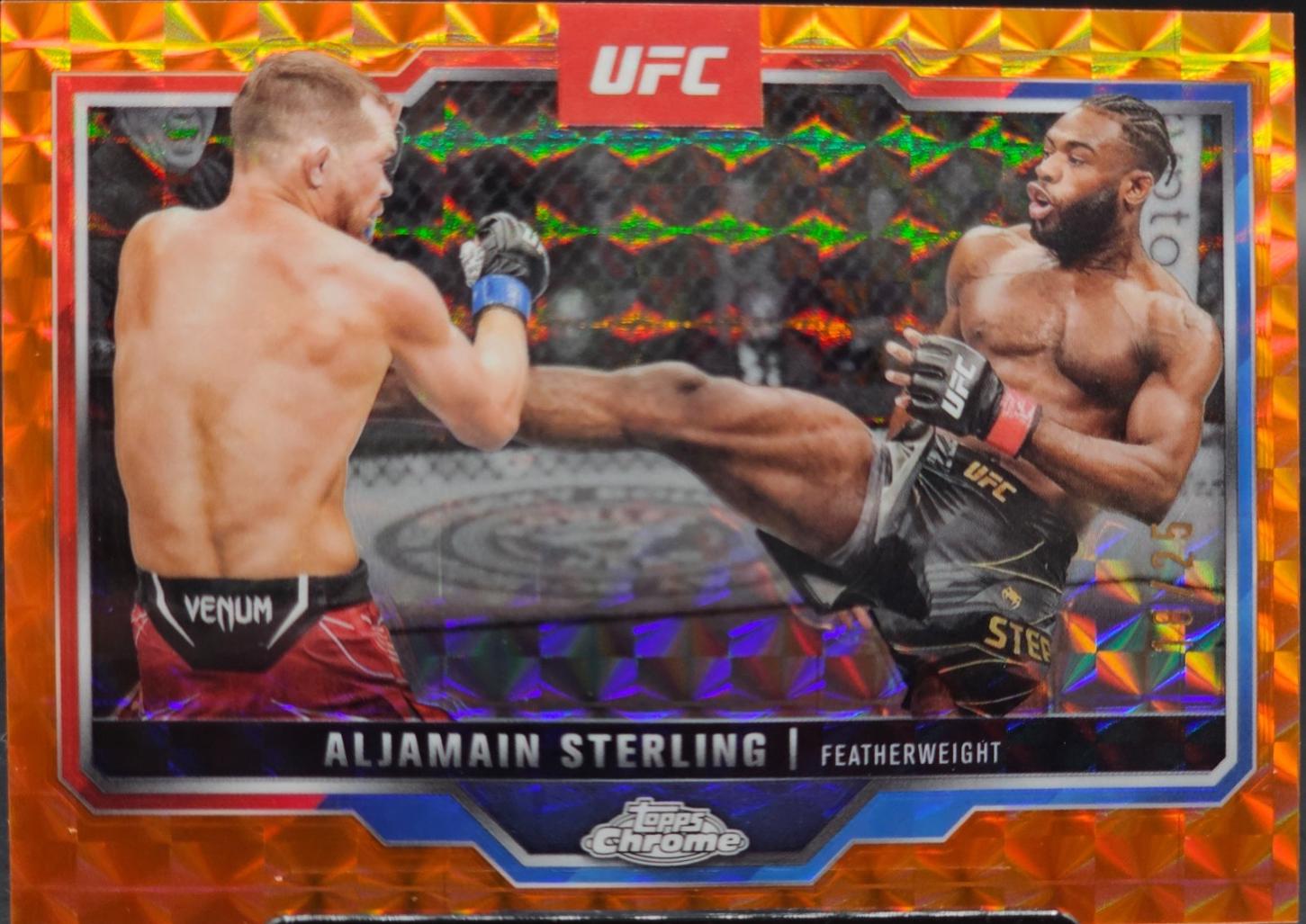 Aljamain Sterling [Orange Geometric Refractor] #64