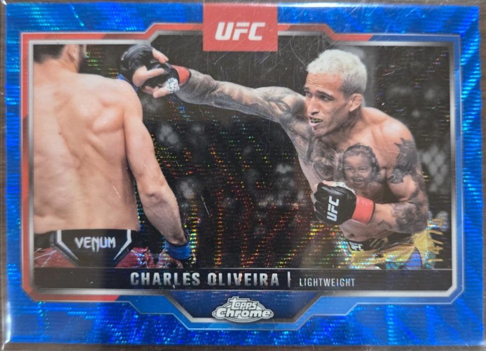 Charles Oliveira [Blue Wave Refractor] #54