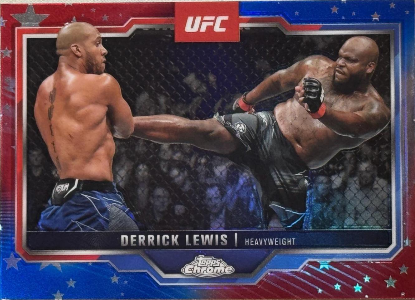 Derrick Lewis [Red Blue Refractor] #104