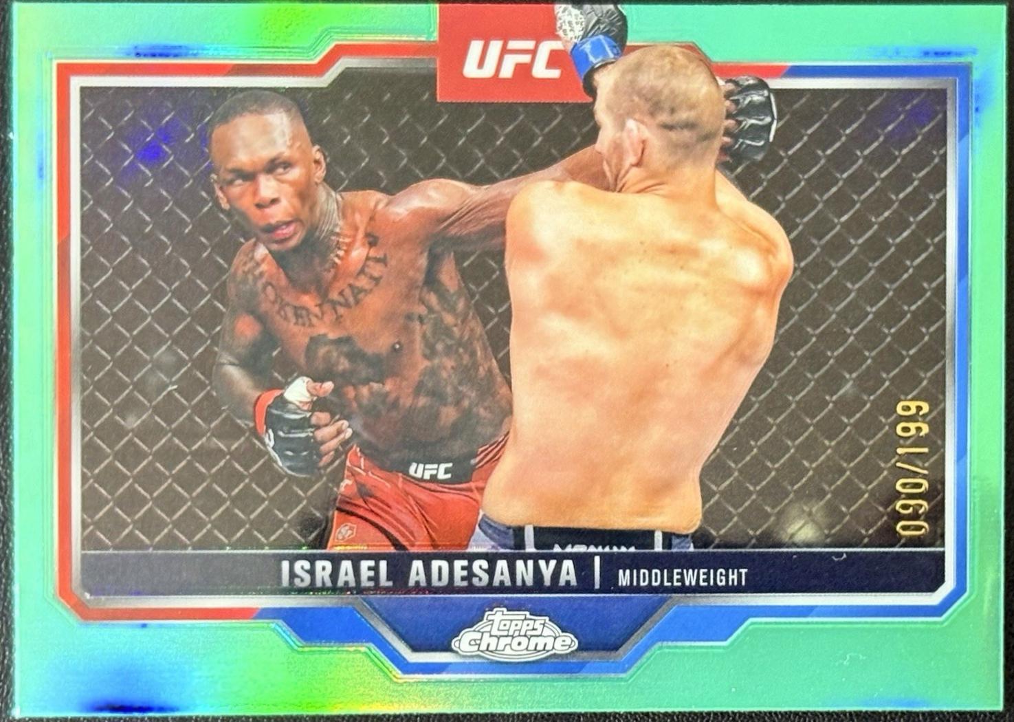 Israel Adesanya [Aqua Refractor] #3