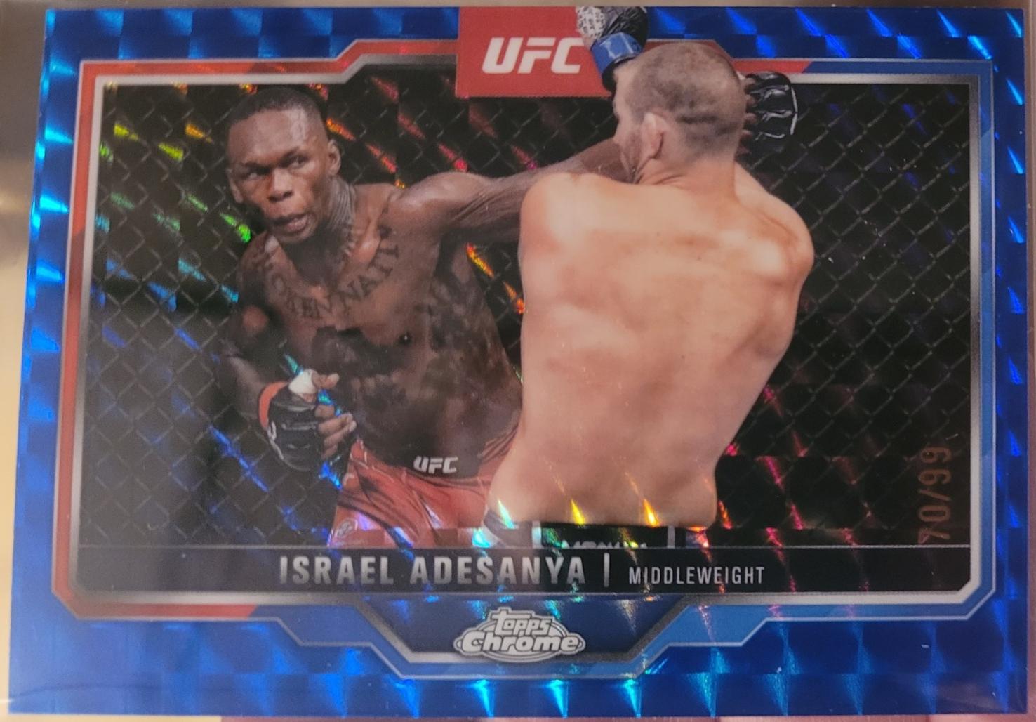 Israel Adesanya [Blue Geometric Refractor] #3