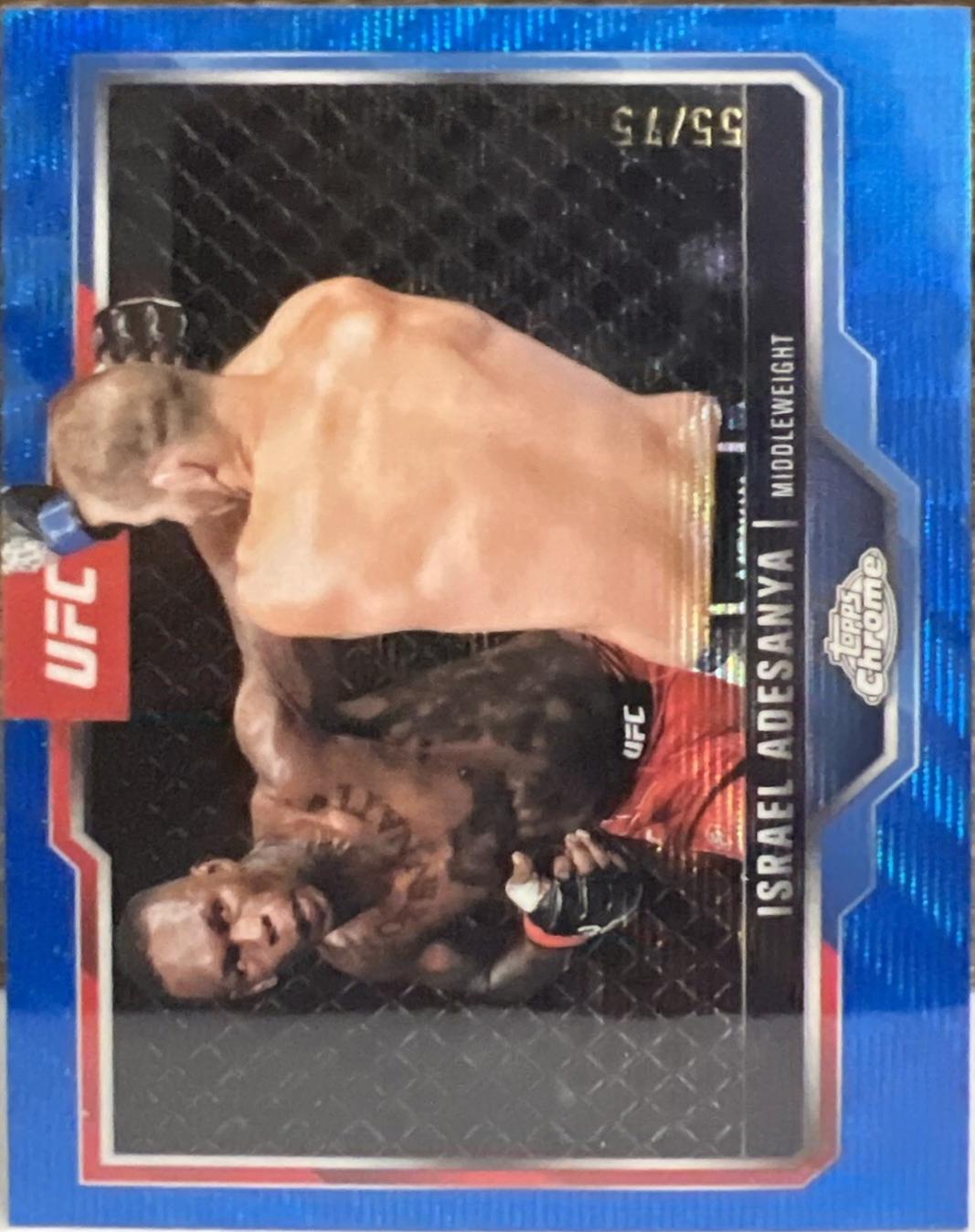 Israel Adesanya [Blue Wave Refractor] #3