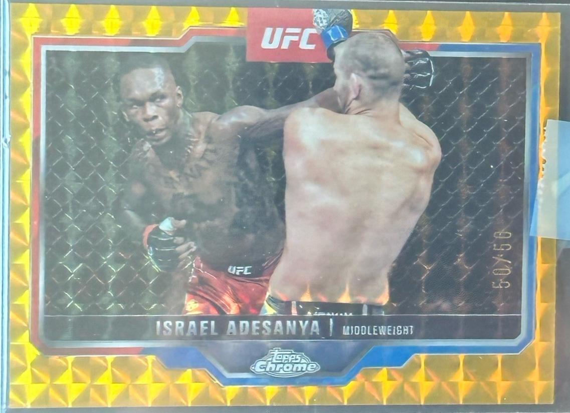 Israel Adesanya [Gold Geometric Refractor] #3