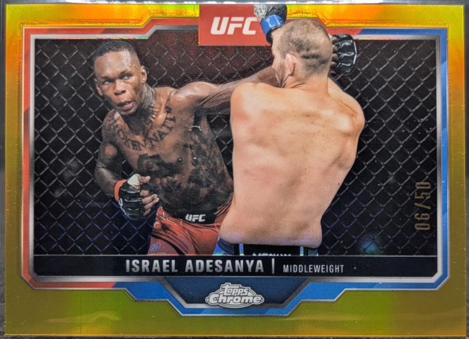 Israel Adesanya [Gold Refractor] #3