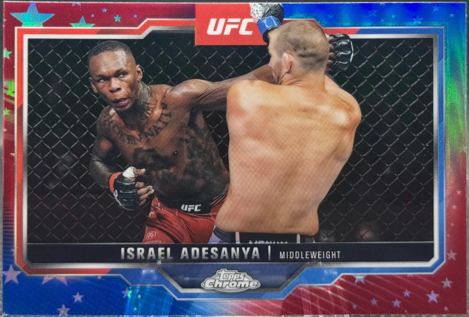 Israel Adesanya [Red Blue Refractor] #3