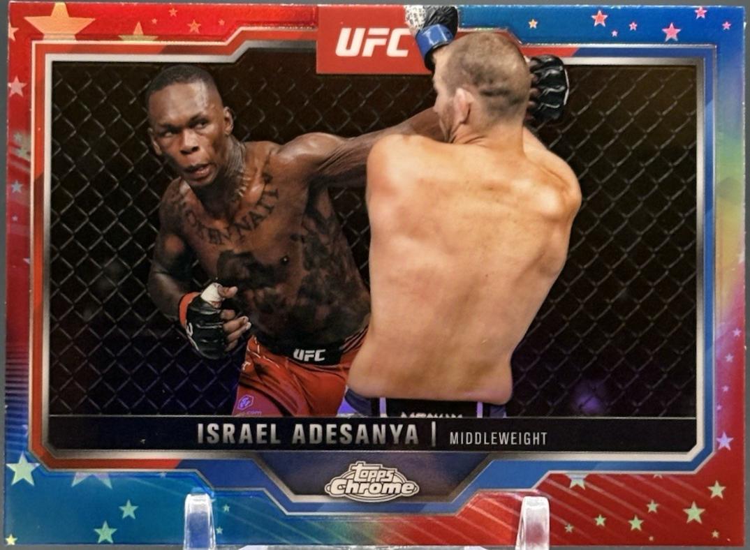 Israel Adesanya [Red White Blue Refractor] #3