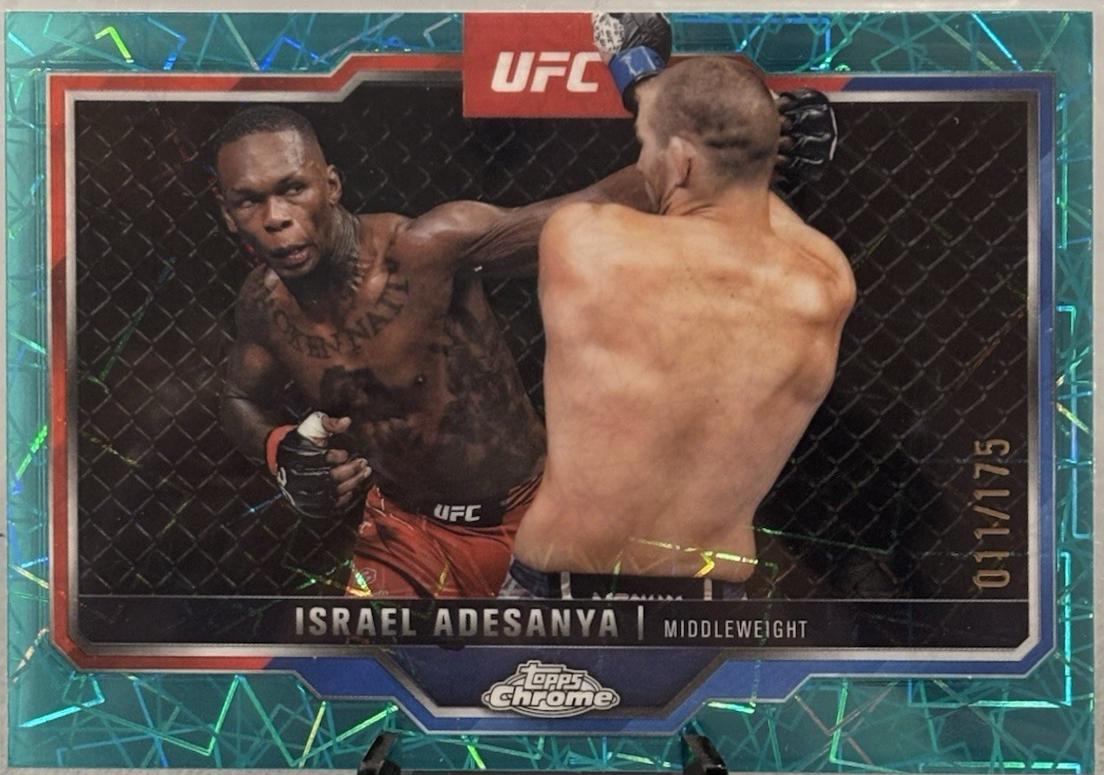 Israel Adesanya [Teal Lazer Refractor] #3
