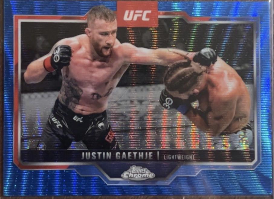 Justin Gaethje [Blue Wave Refractor] #138