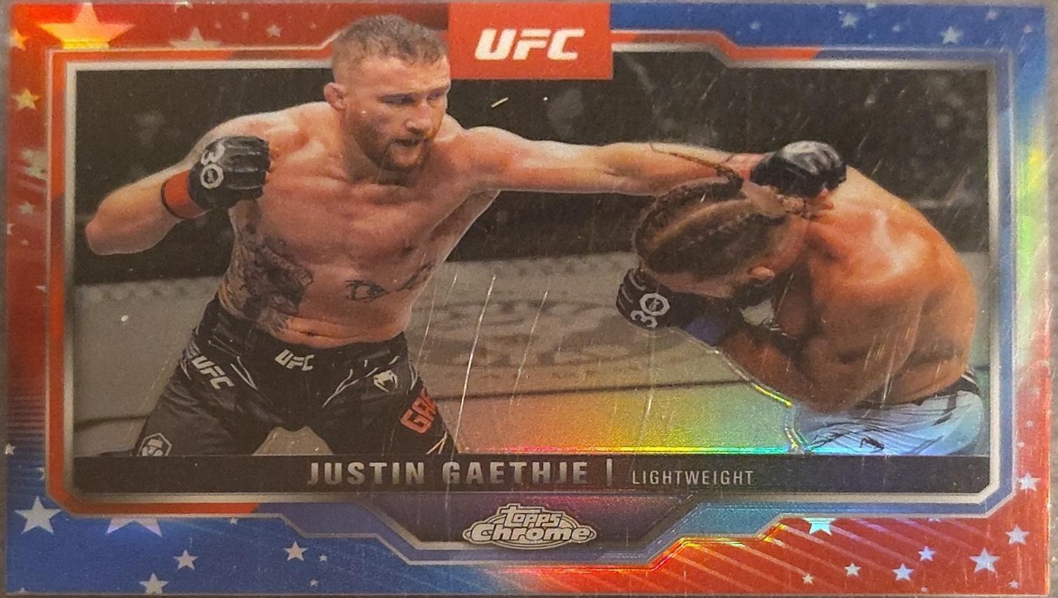 Justin Gaethje [Red White Blue Refractor] #138
