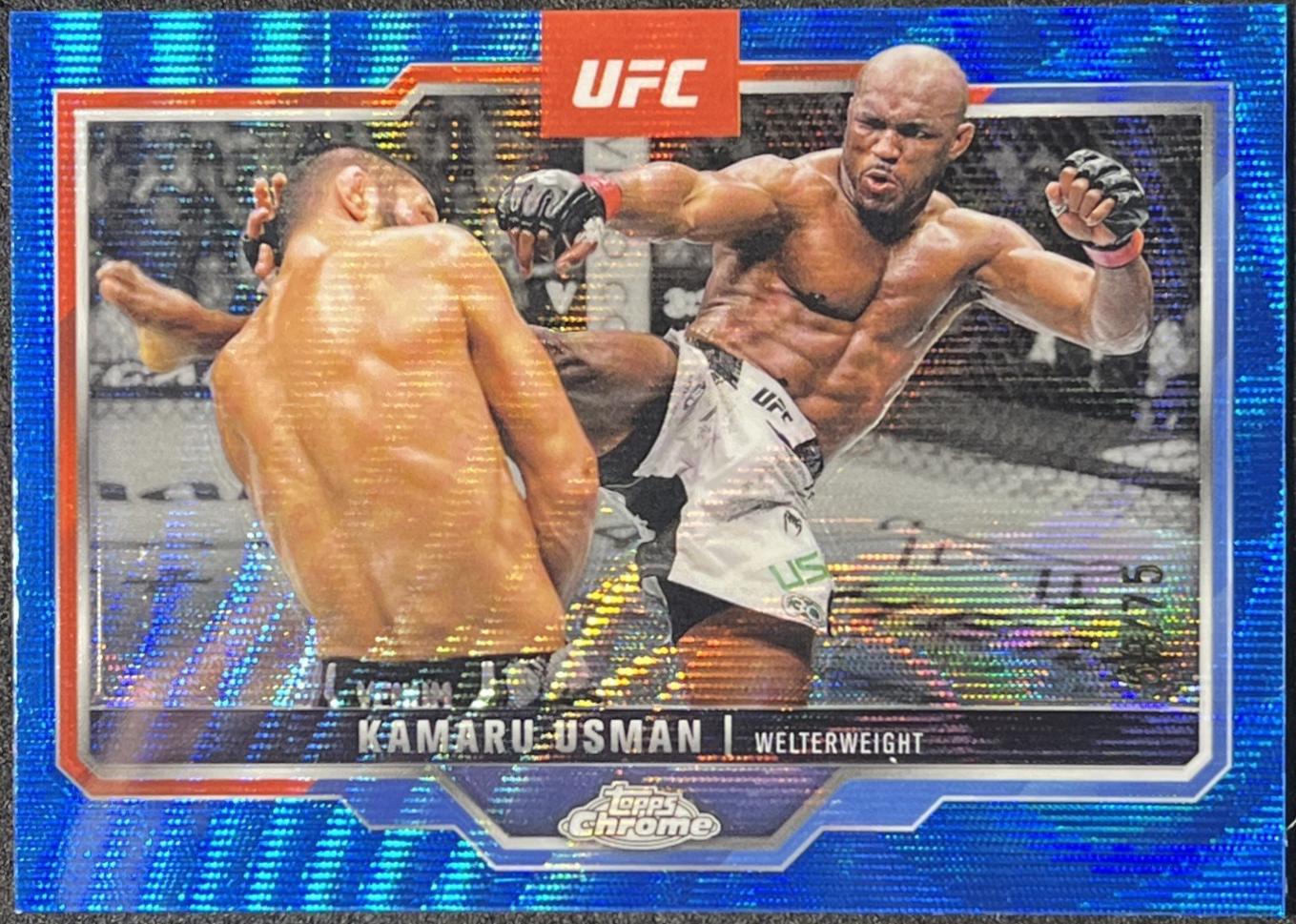 Kamaru Usman [Blue Wave Refractor] #27