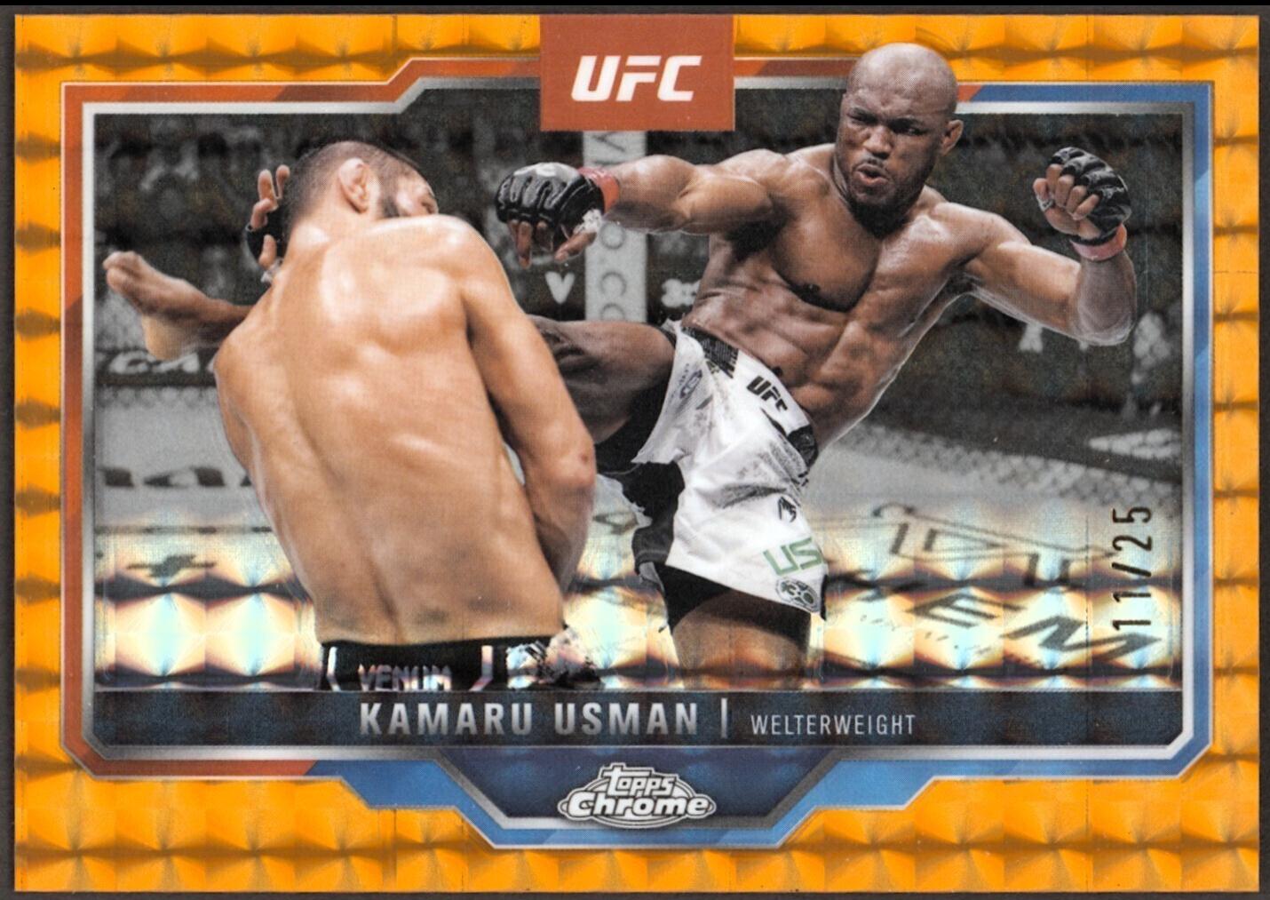 Kamaru Usman [Orange Geometric Refractor] #27