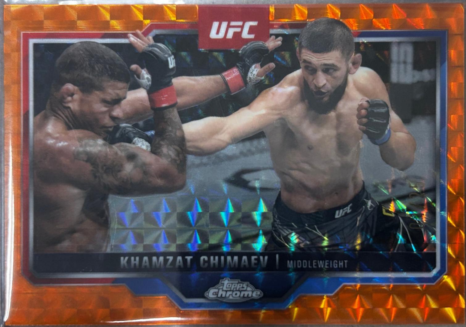 Khamzat Chimaev [Orange Geometric Refractor] #102