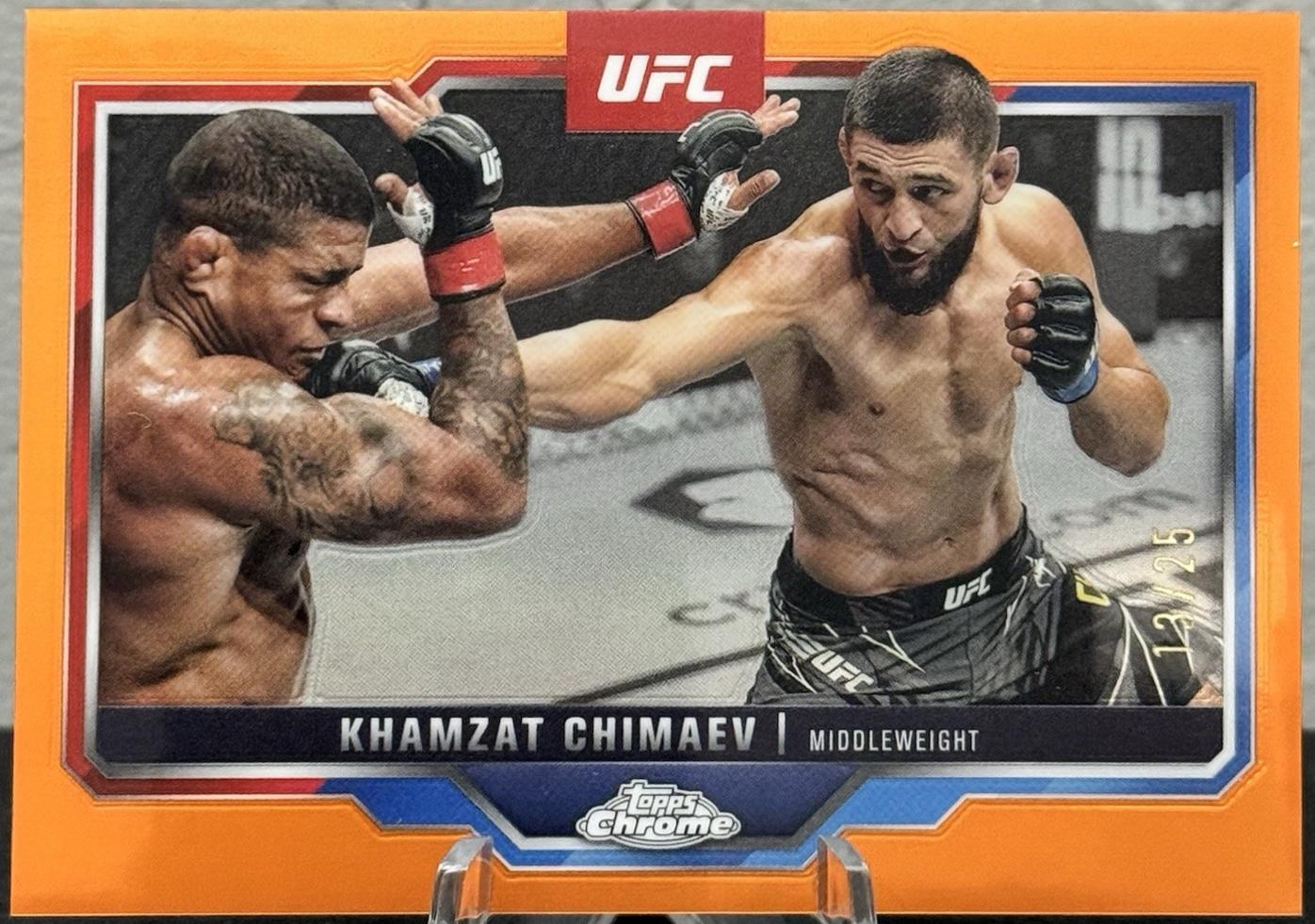 Khamzat Chimaev [Orange Refractor] #102