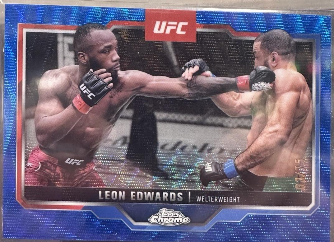 Leon Edwards [Blue Wave Refractor] #139