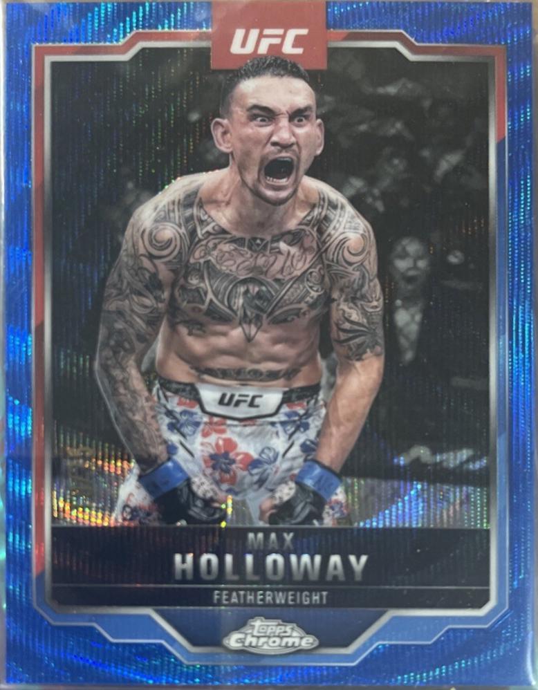 Max Holloway [Blue Wave Refractor] #100