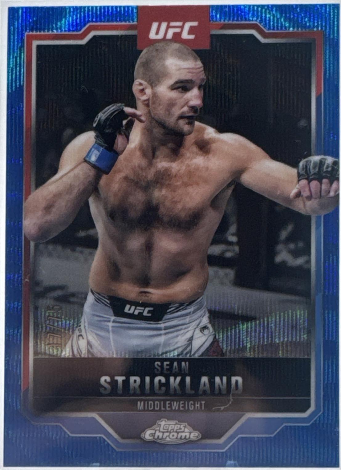Sean Strickland [Blue Wave Refractor] #74