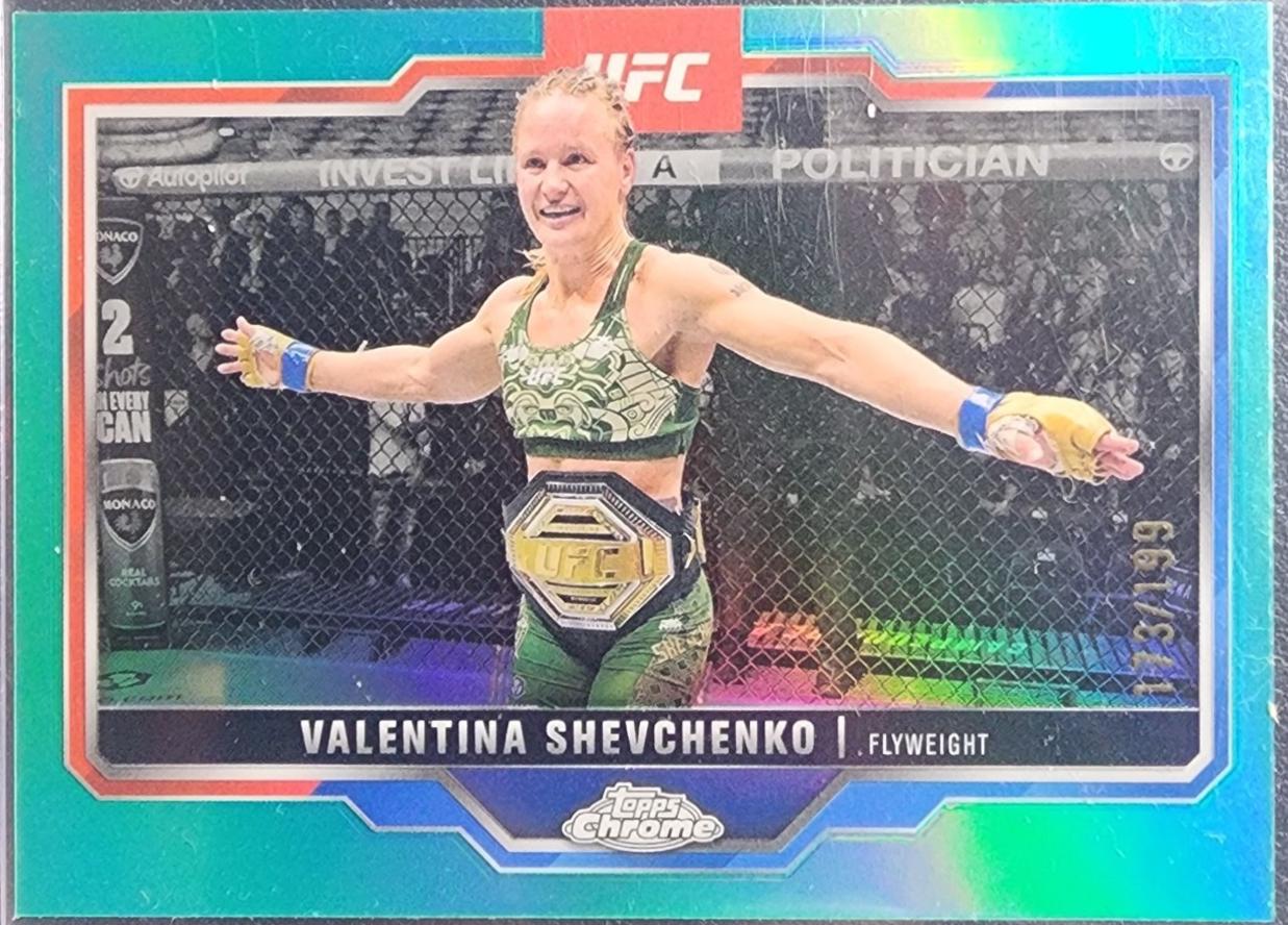 Valentina Shevchenko [Teal Lazer Refractor] #166