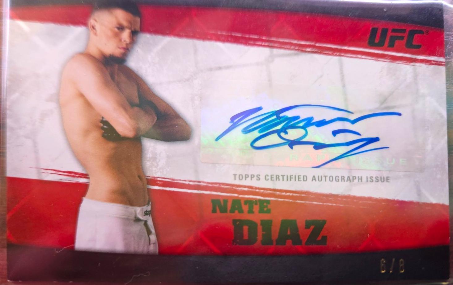 Nate Diaz [Special RED INK Signature] #A-ND