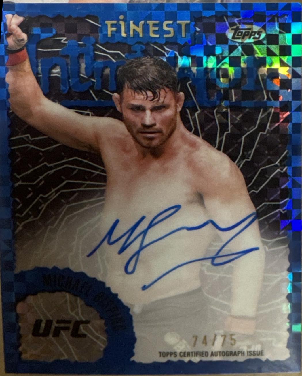 Michael Bisping [Blue Checkerboard Refractor] #IA-MBG