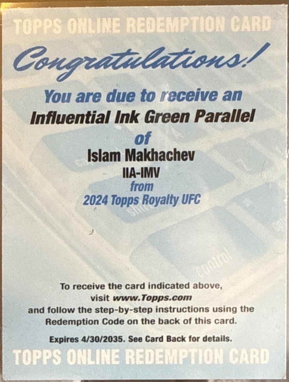 Islam Makhachev [Green] #IIA-IMV