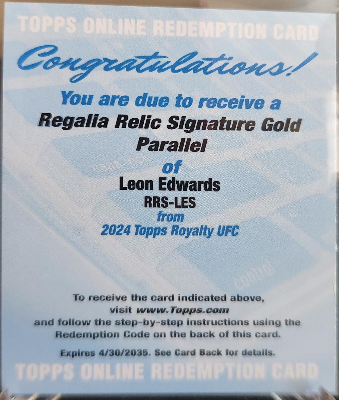 Leon Edwards [Gold] #RRS-LES