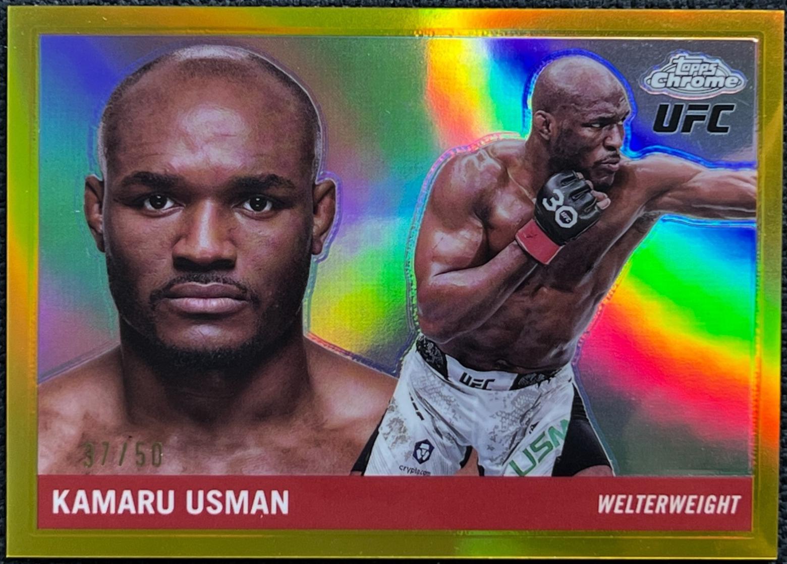 Kamaru Usman [Gold Refractor] #55T-1