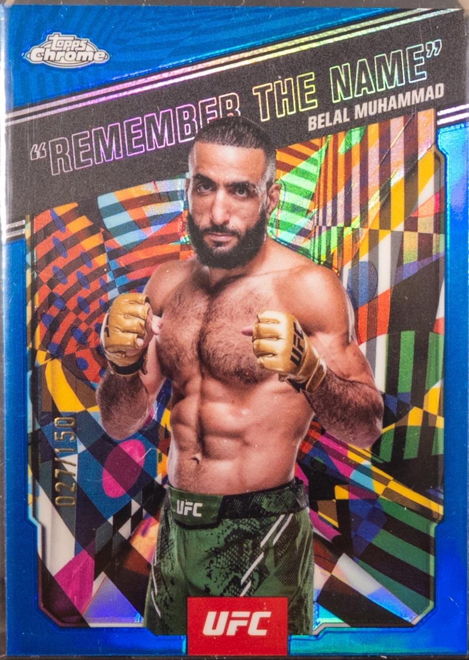 Belal Muhammad Remember the Name [Blue Refractor] #AKA-1