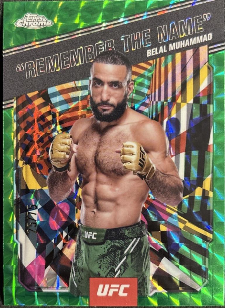 Belal Muhammad Remember the Name [Geometric Green Refractor] #AKA-1
