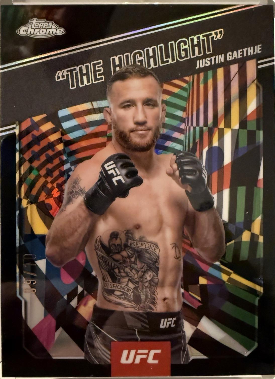 Justin Gaethje The Highlight [Black Refractor] #AKA-3