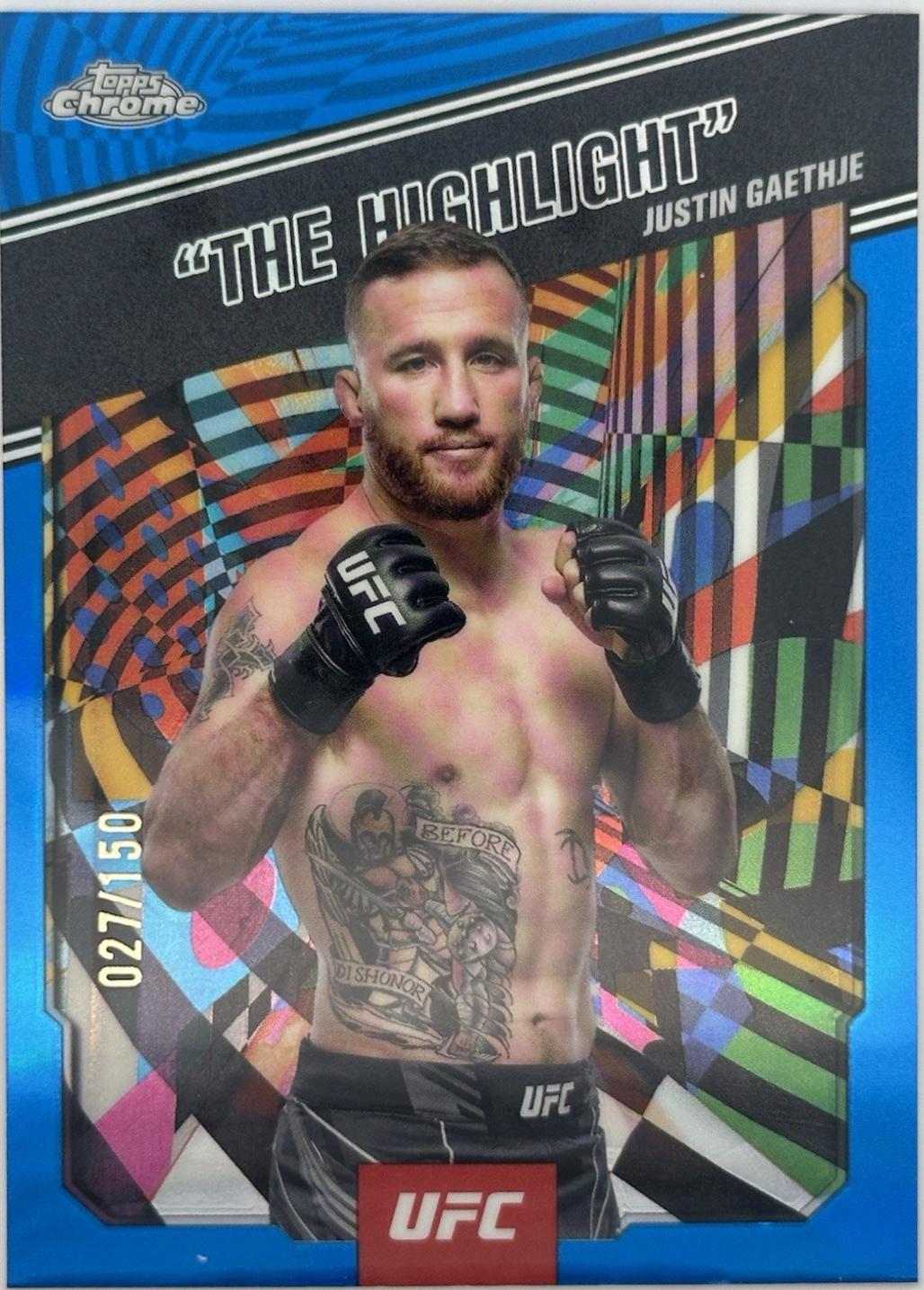 Justin Gaethje The Highlight [Blue Refractor] #AKA-3