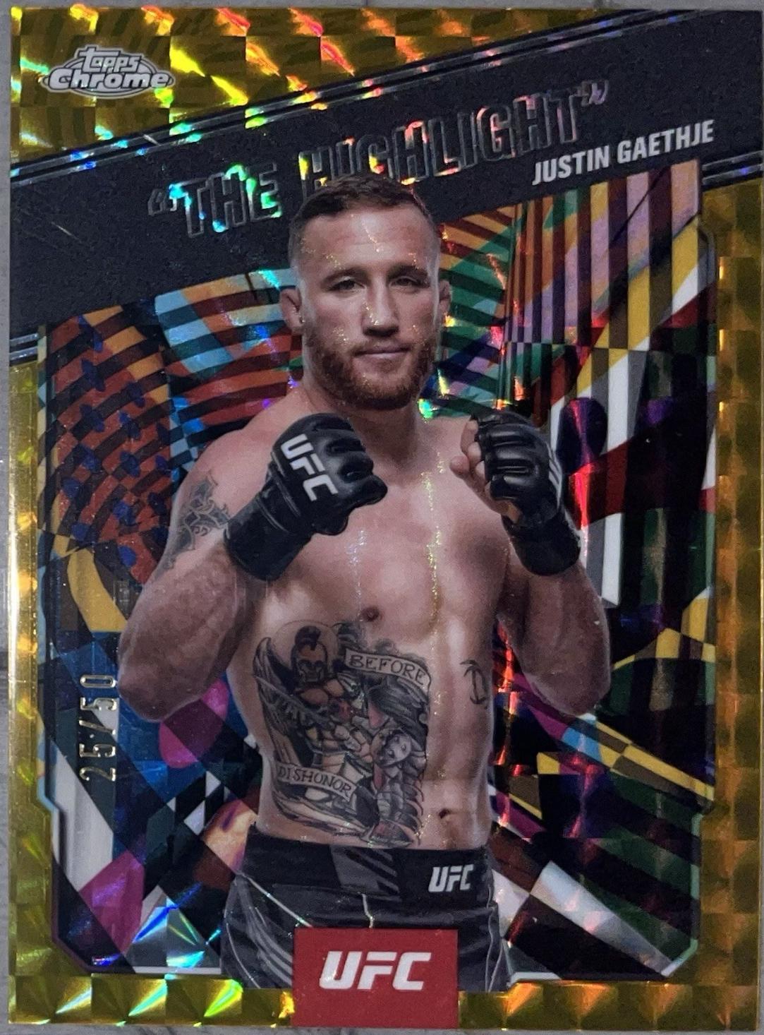 Justin Gaethje The Highlight [Geometric Gold Refractor] #AKA-3