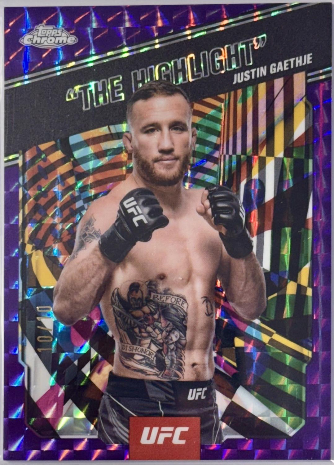 Justin Gaethje The Highlight [Geometric Purple Refractor] #AKA-3