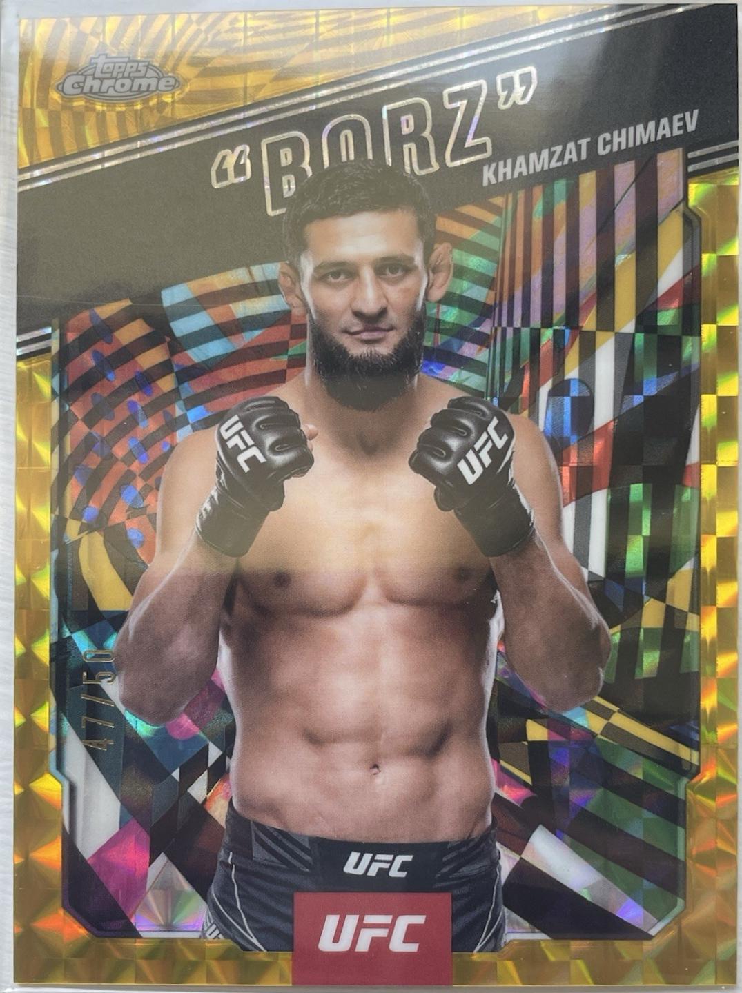 Khamzat Chimaev Borz [Geometric Gold Refractor] #AKA-2