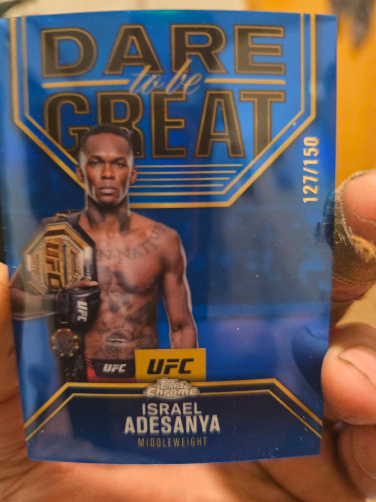 Israel Adesanya [Blue Refractor] #DBG-10
