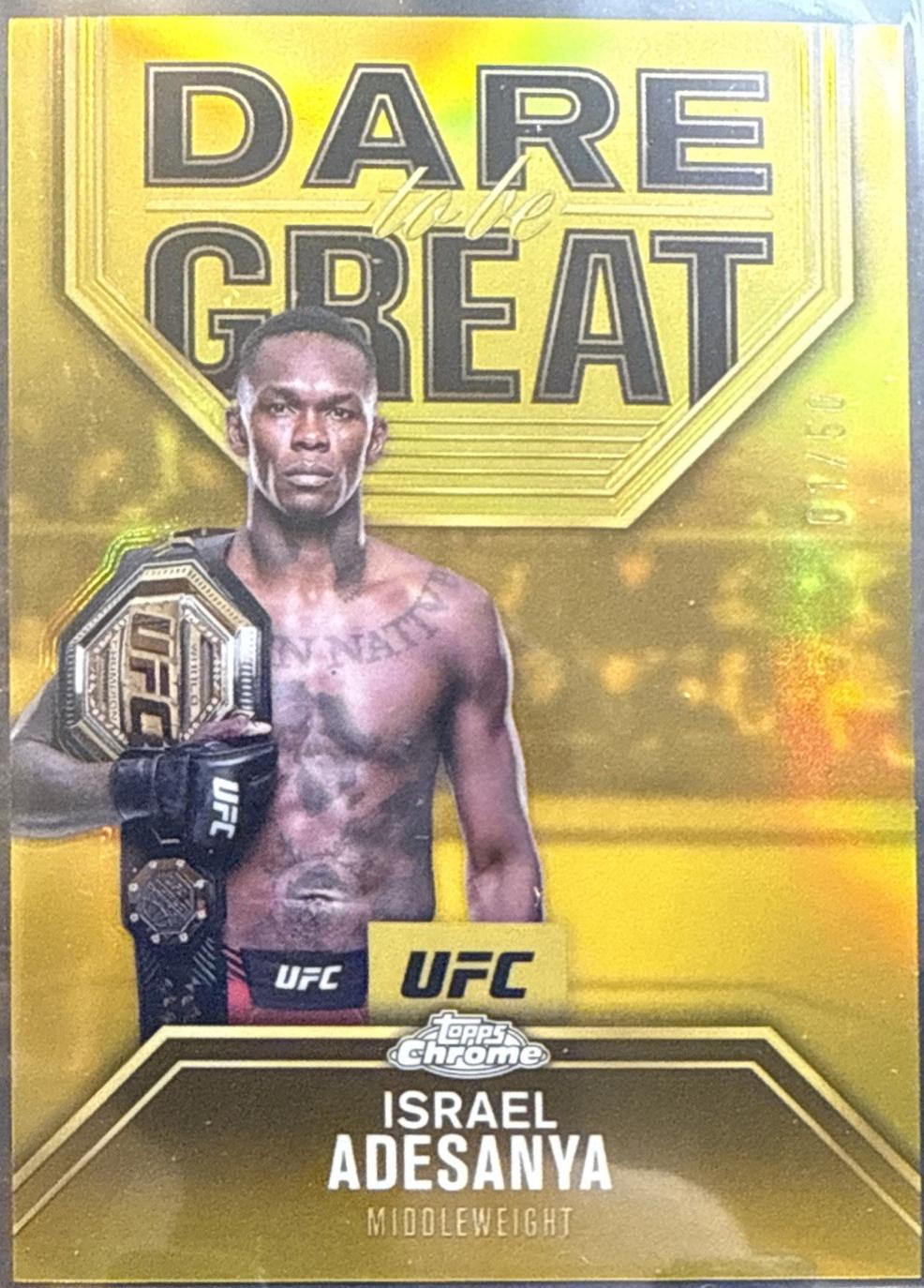 Israel Adesanya [Gold Refractor] #DBG-10