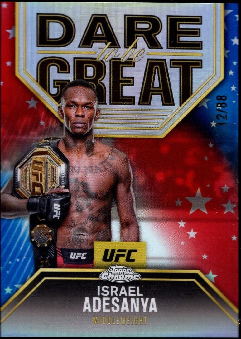Israel Adesanya [Red White Blue Refractor] #DBG-10