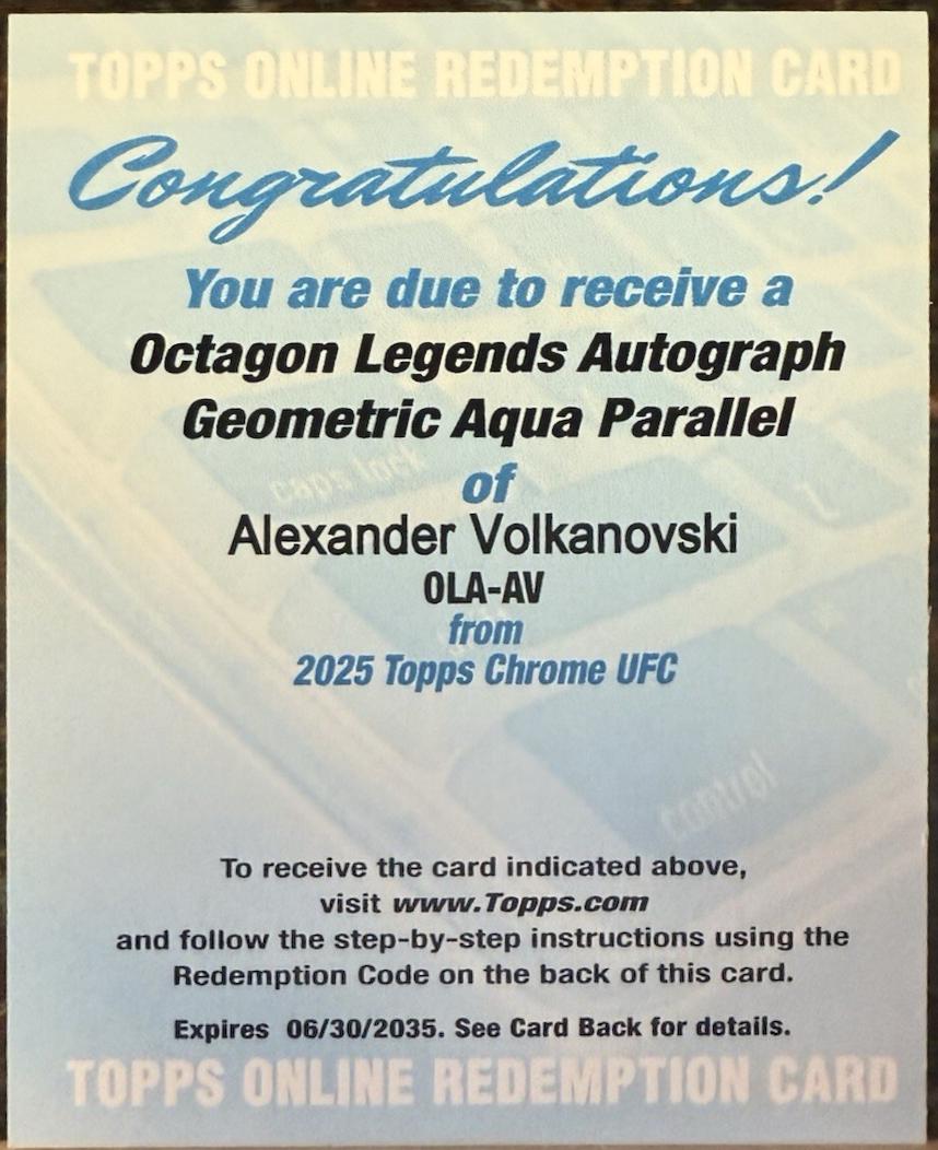 Alexander Volkanovski [Geometric Aqua Refractor] #OLA-AV