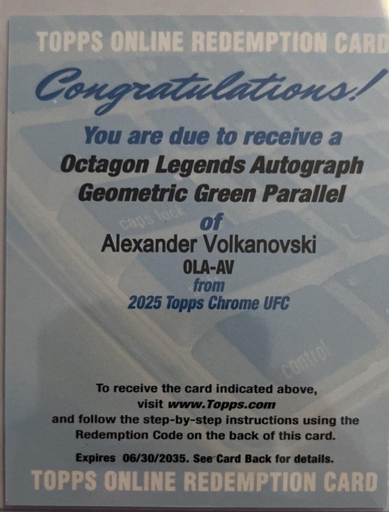 Alexander Volkanovski [Geometric Green Refractor] #OLA-AV