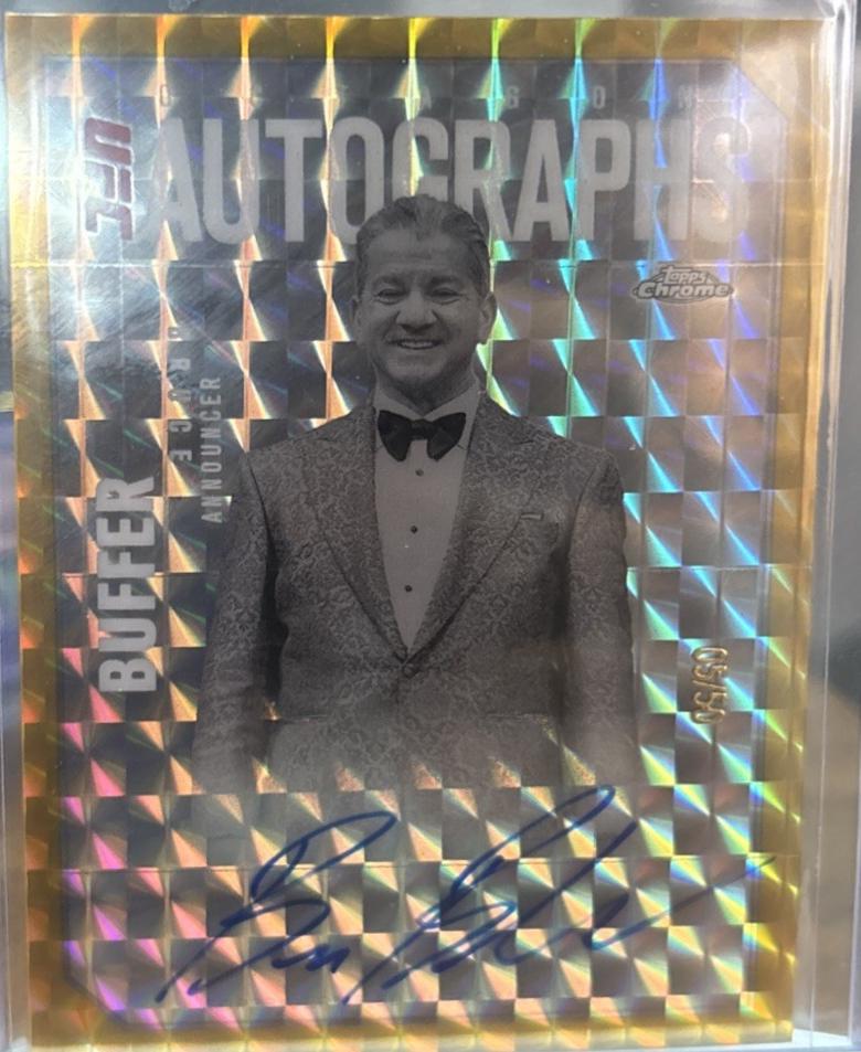 Bruce Buffer [Geometric Gold Refractor] #OLA-BB