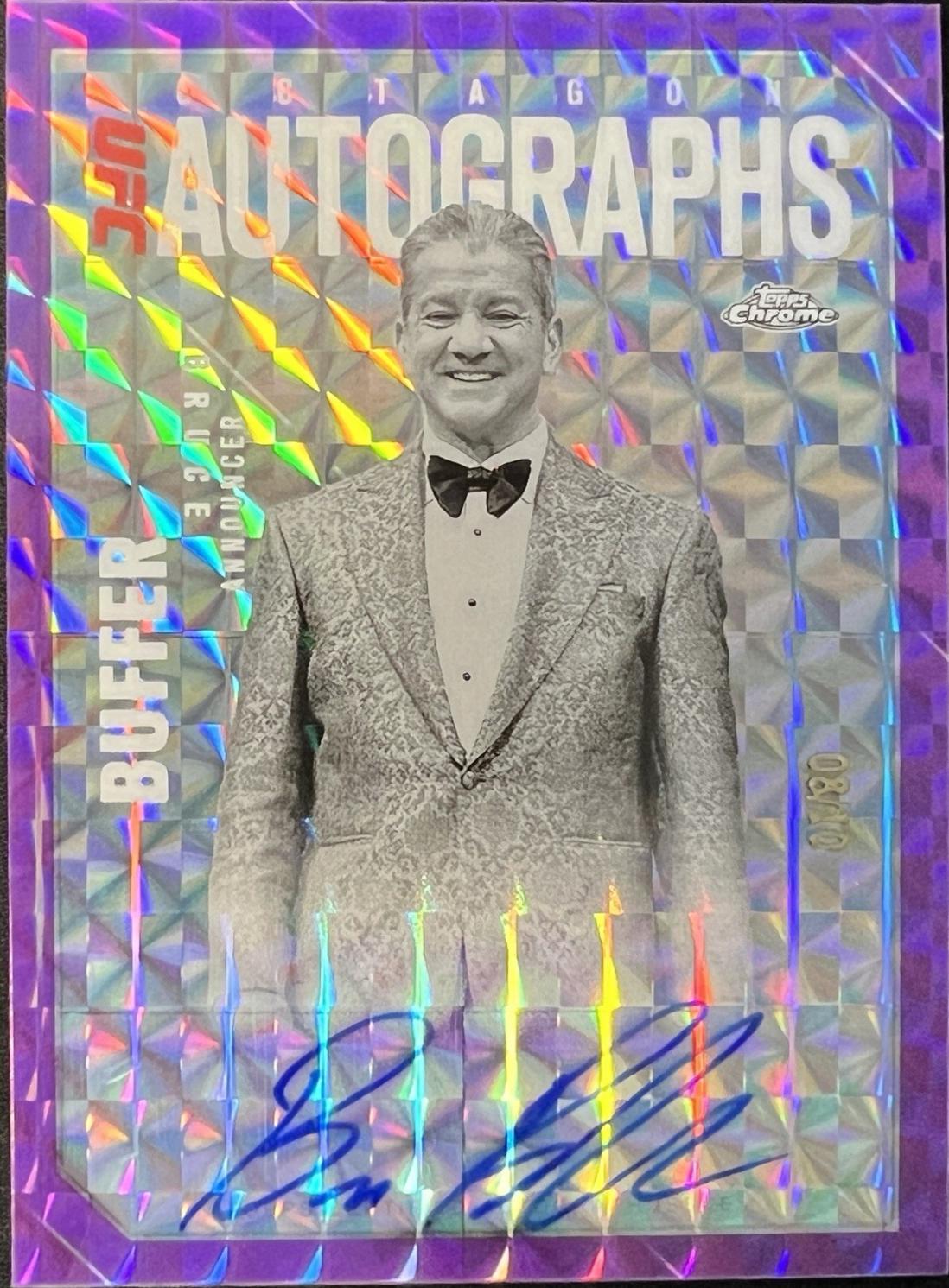 Bruce Buffer [Geometric Purple Refractor] #OLA-BB