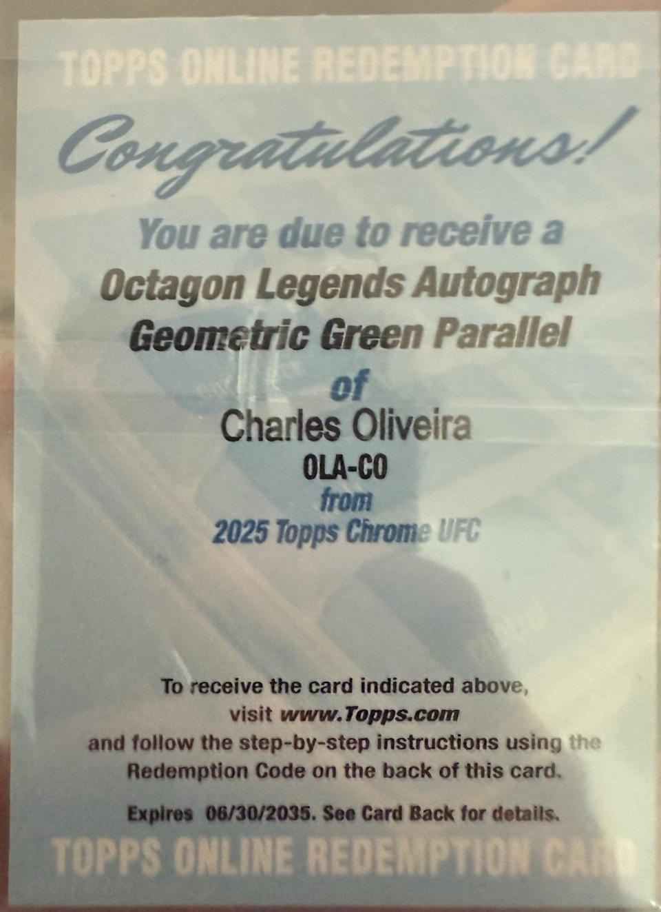 Charles Oliveira [Geometric Green Refractor] #OLA-CO